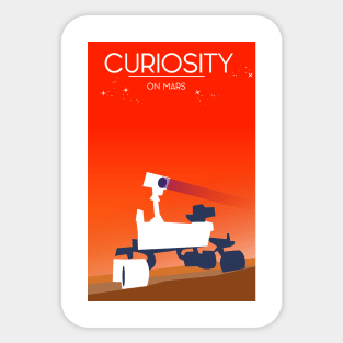 Curiosity on Mars Sticker